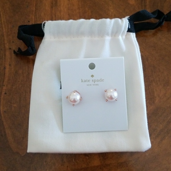 Kate Spade Rose gold pearl earrings - Picture 6 of 6