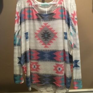 Gorgeous Aztec long Sleeve top