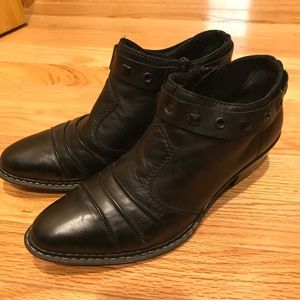 Black embellished ankle boots