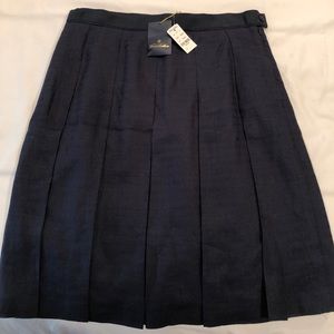 Brooks Brothers navy Irish linen skirt size 12 NWT