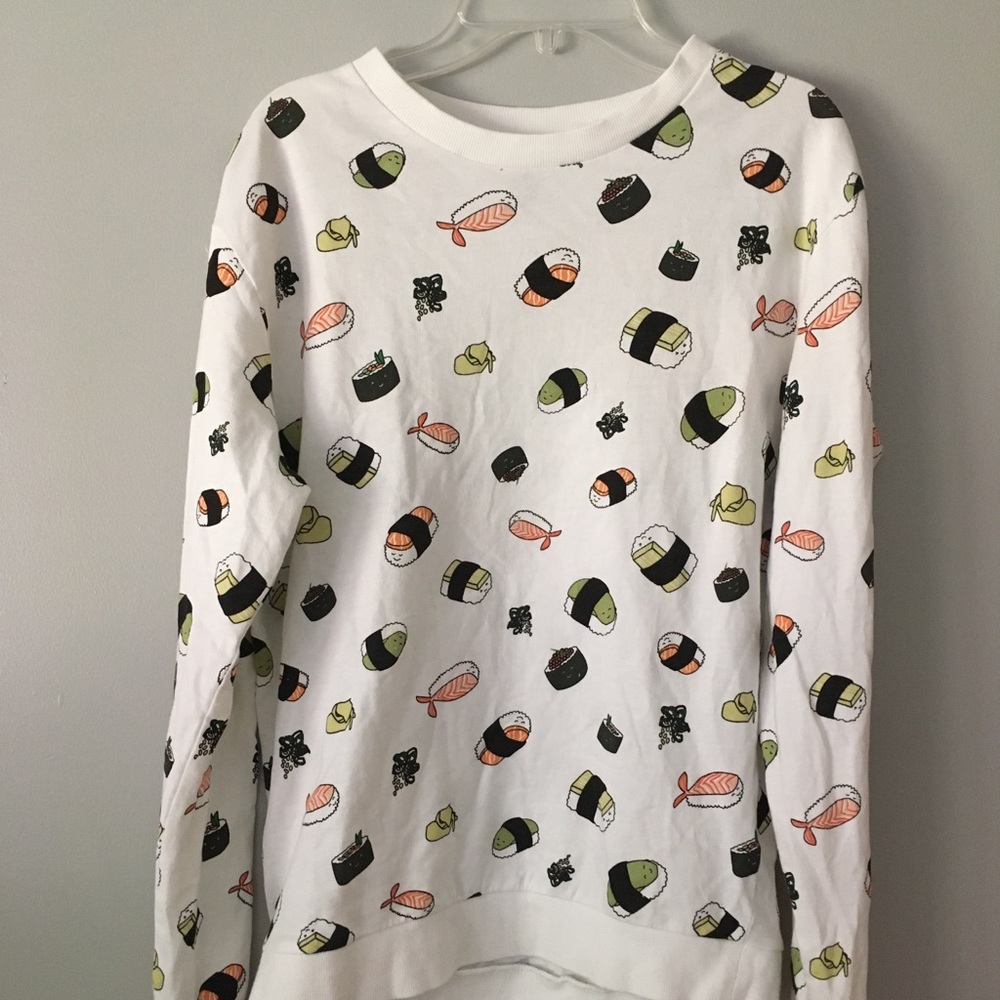 white H&M “sushi” shirt, size S