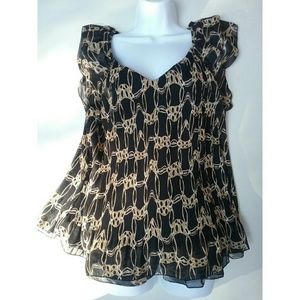 Essentials by Milano Gold Black Top Size XL