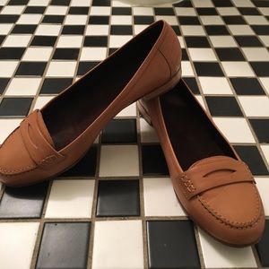 Tan loafers