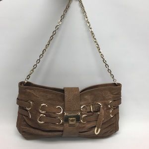 Jimmy Choo Brown Leather Baguette Bag