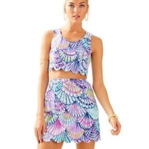 NWT Lilly Pulitzer Oh Shello Cadden Crop Set size4