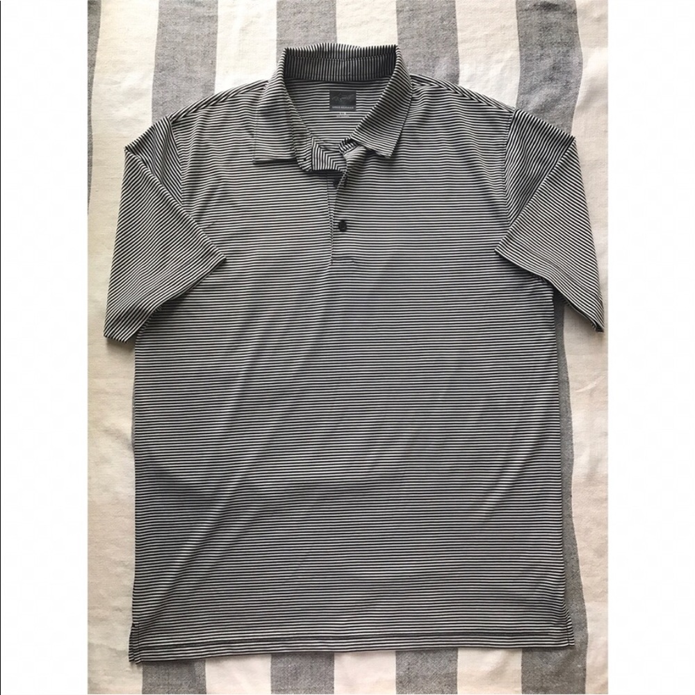Greg Norman Polo Black and White Golf Shirt