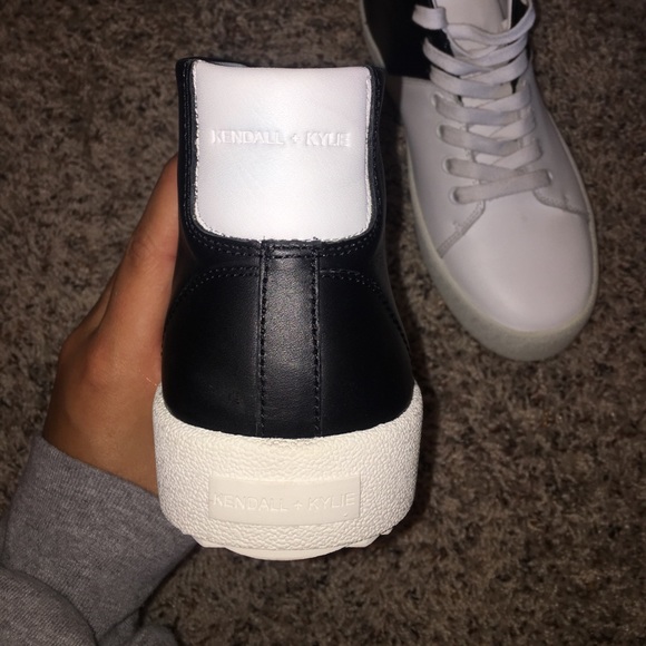 Kendall + Kylie high top black and white shoes - Picture 2 of 4