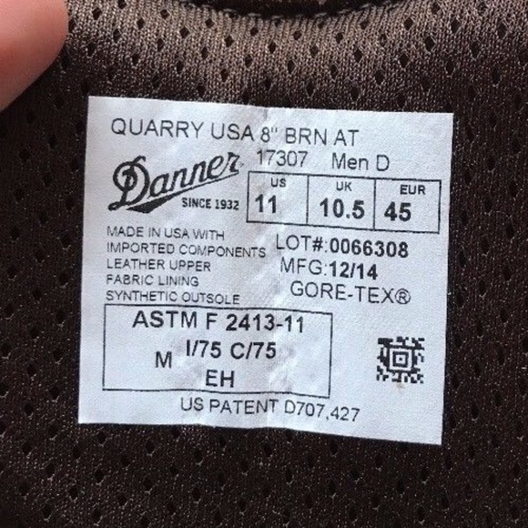 Danner Quarry Alloy Toe Men's Size 11 Leather NEW! - Picture 4 of 5