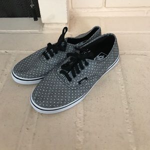 Brand new gray polka dot vans