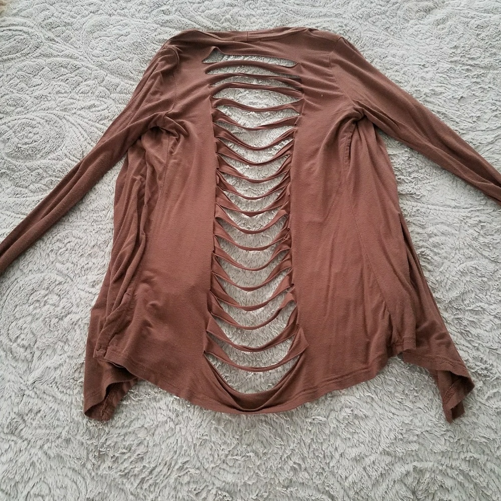 Slashed back cardigan!