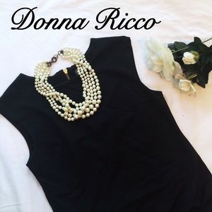 MOVING SALE Donna Ricco black sheath dress SZ S/M