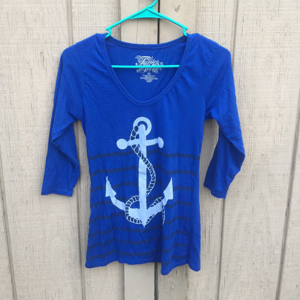 3/4 Sleeve Anchor Shirt