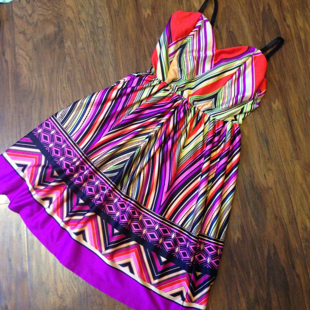 NWOT Short Print Strappy Dress