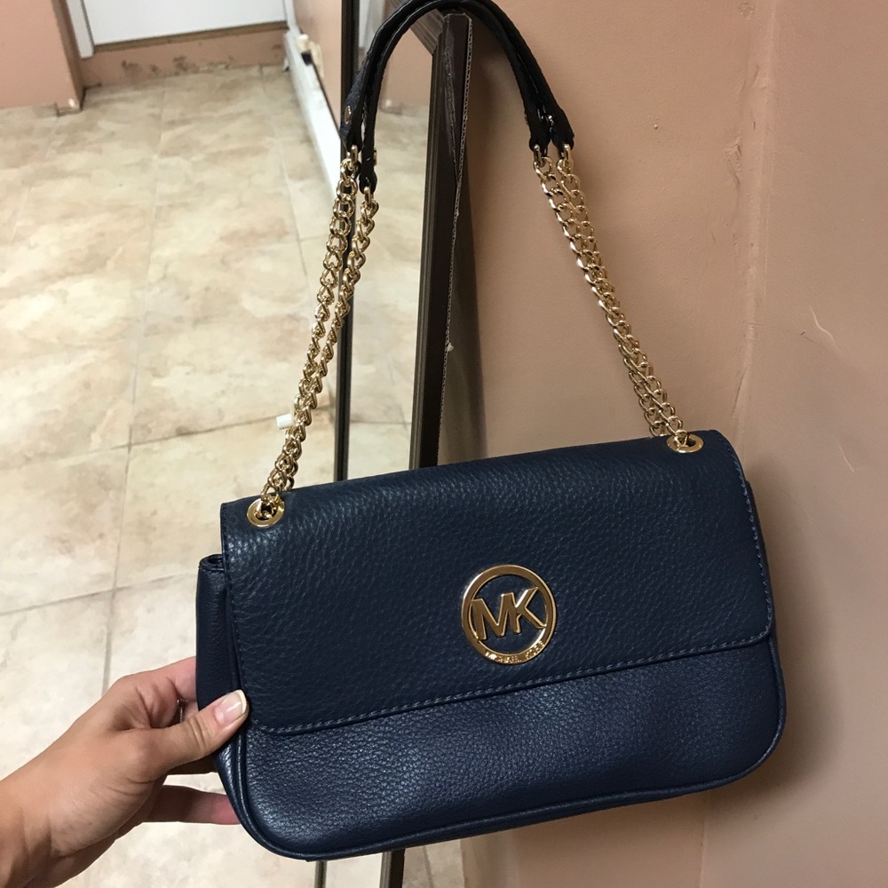 NWOT Authentic Navy blue Michael Kors Bag