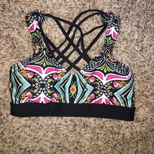XS colorful print Gianni Bini top