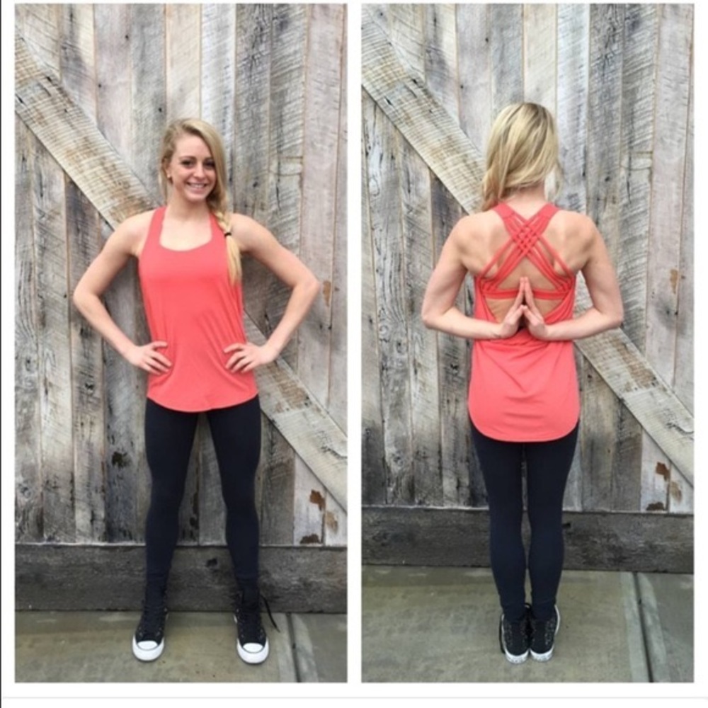 Lululemon NWOT Coral X-Back Padded Bra Tank
