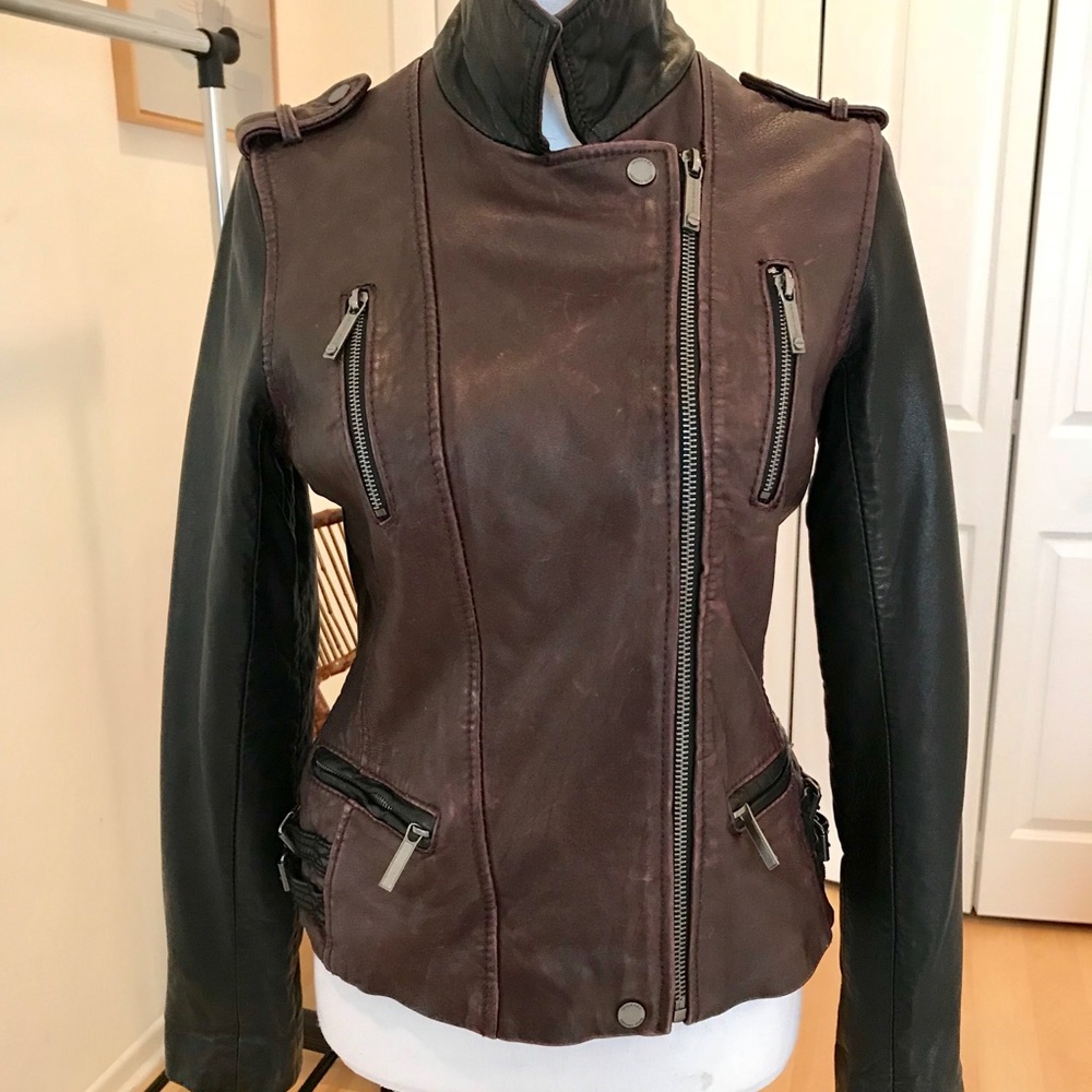 Host Pick MICHAEL Michael KORS leather moto jacket