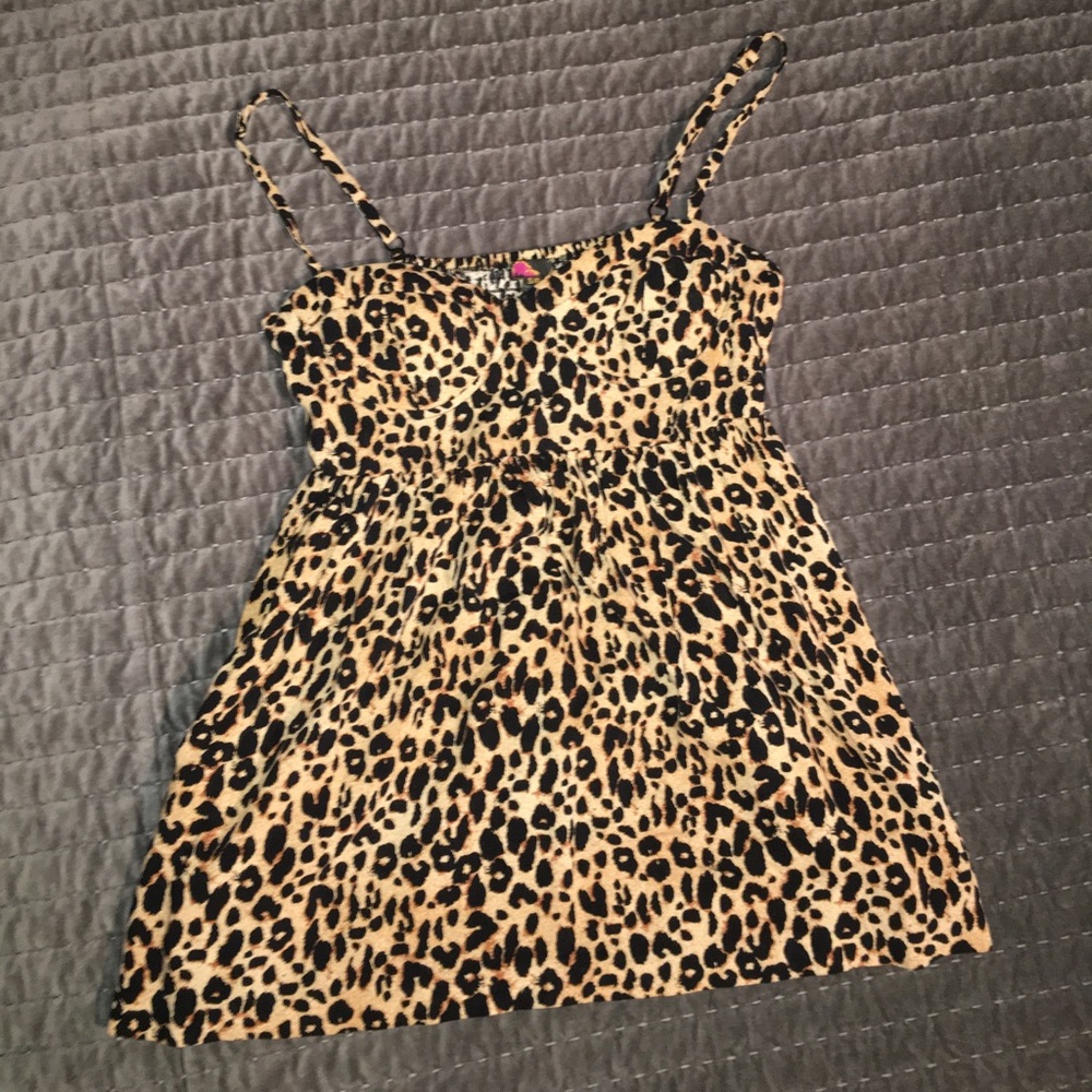 Cheetah print spaghetti blouse