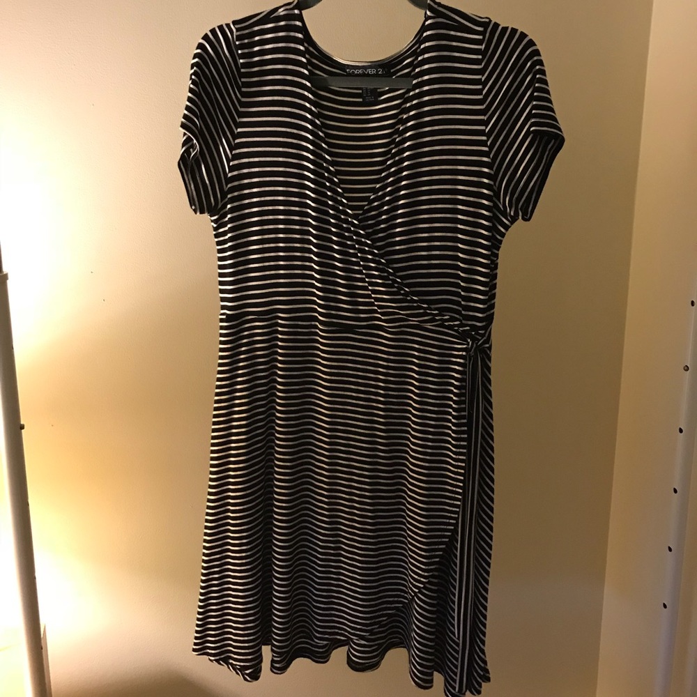 Plus Size Faux Wrap Dress