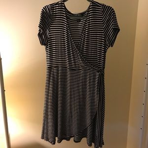 Plus Size Faux Wrap Dress