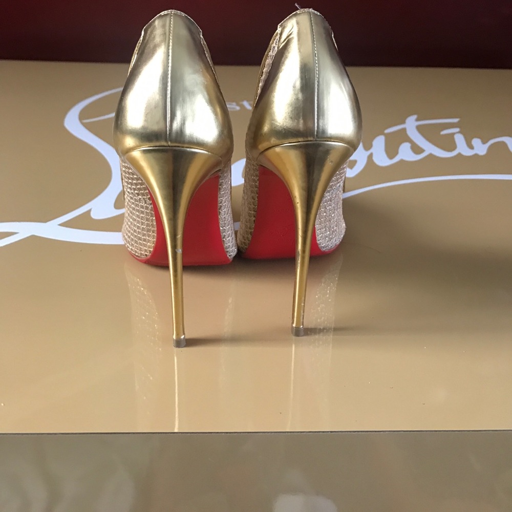 Mesh gold pump - Picture 4 of 4