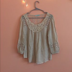 off white lace blouse