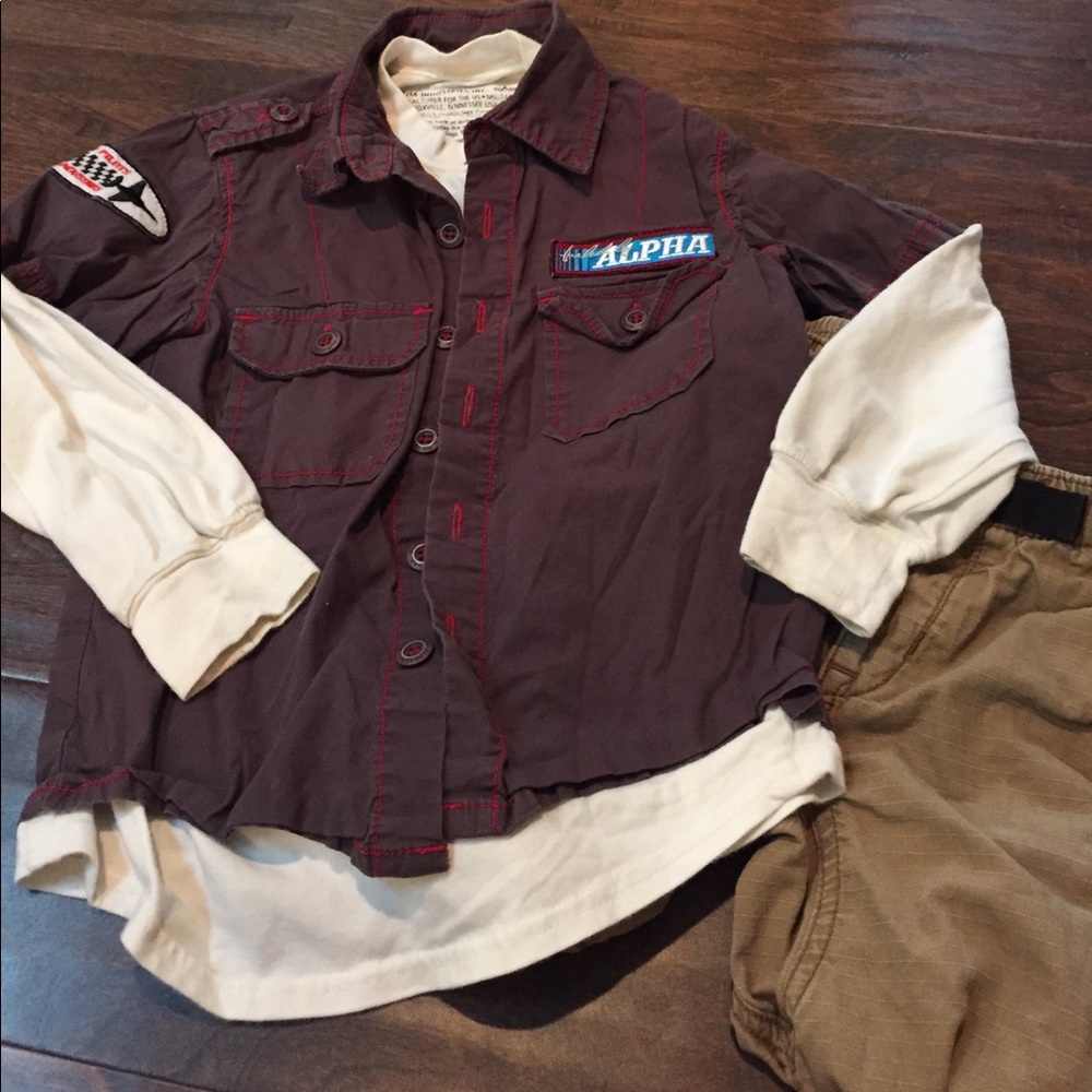 Alpha Industries 2-in-1 shirt w/ Gap Khaki jogger