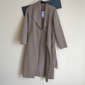Long felt cape coat