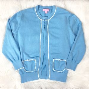 Lilly Pulitzer Light Blue Lined Cardigan Size XS