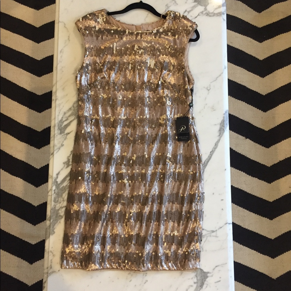 NWT Adrianna Papell Sequin Cocktail Dress