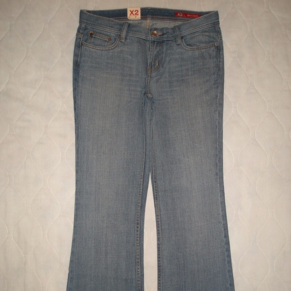 NWT X2 Express W10 Flare Leg Jeans 6 R - Picture 2 of 5