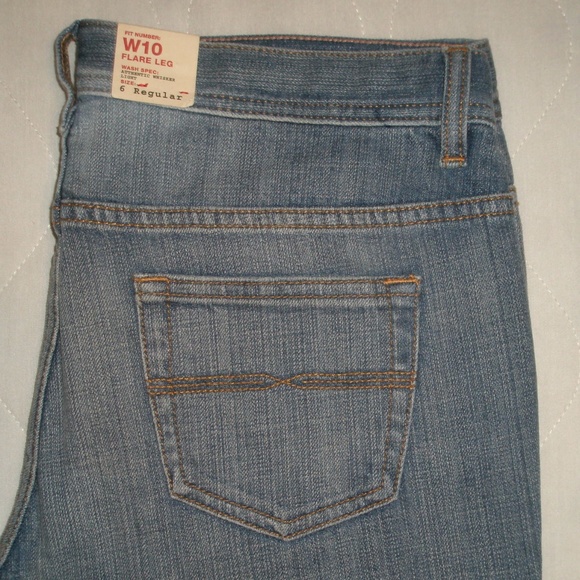 NWT X2 Express W10 Flare Leg Jeans 6 R - Picture 4 of 5