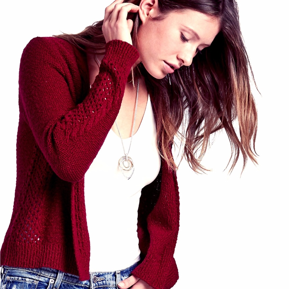 NWT Lucky Brand Open Stitch Cardigan