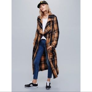 Free People Anaheim plaid jacket sweater