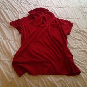 A sexy red short sleeve sweater.