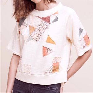 Anthropologie Postmark Cropped Quilter Pullover Anthropologie Postmark Cropped Quilter Pullover