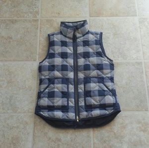 J. Crew buffalo plaid puffer vest