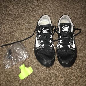 Nike women's black track and field shoes
