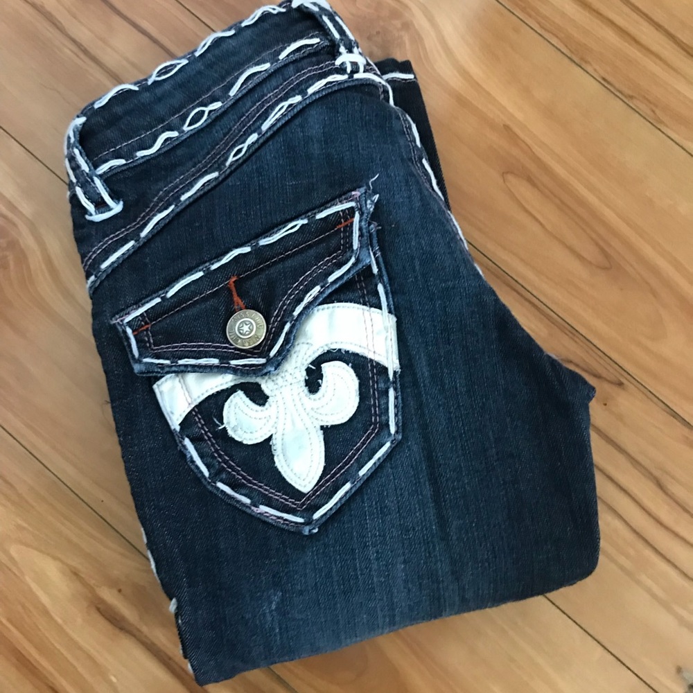 Miss Chic Dark Blue Denim Jeans, 1