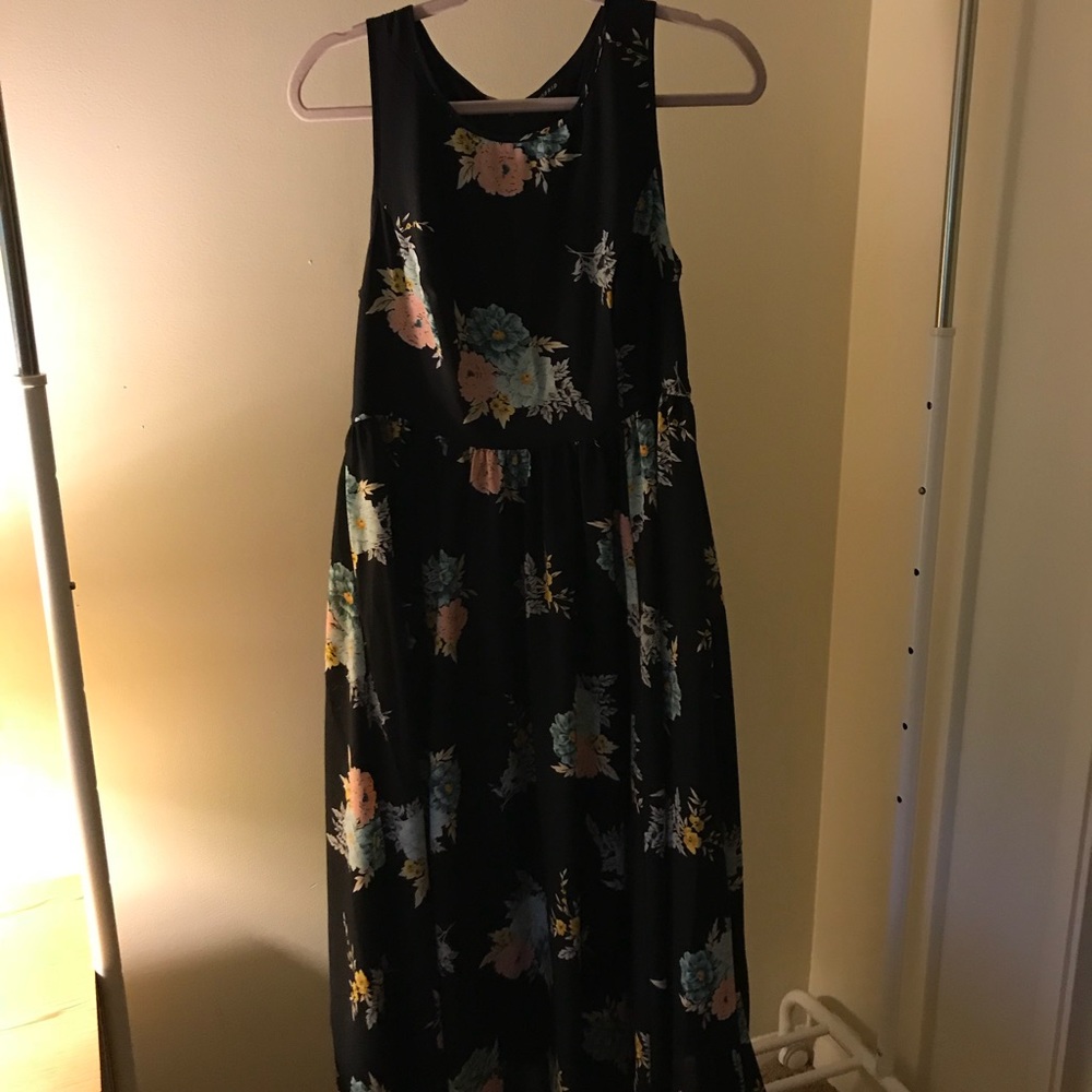 Empire Waist Floral Midi Dress