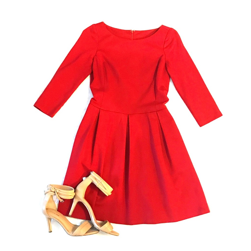 Banana Republic Red Boatneck Dress