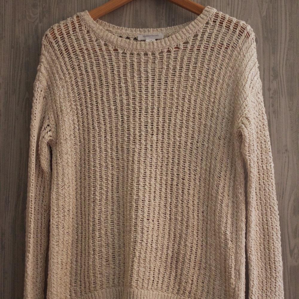 Motherhood Ivory Knit Sweater