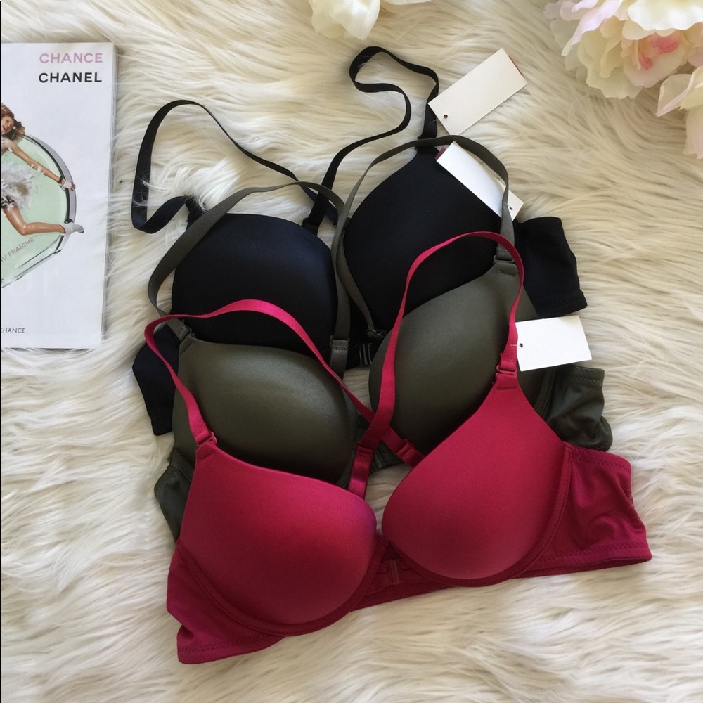 3 Size 36B Extreme Push-up Double Padded Bras