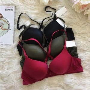 3 Size 36B Extreme Push-up Double Padded Bras