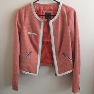The Limited orange tweed jacket