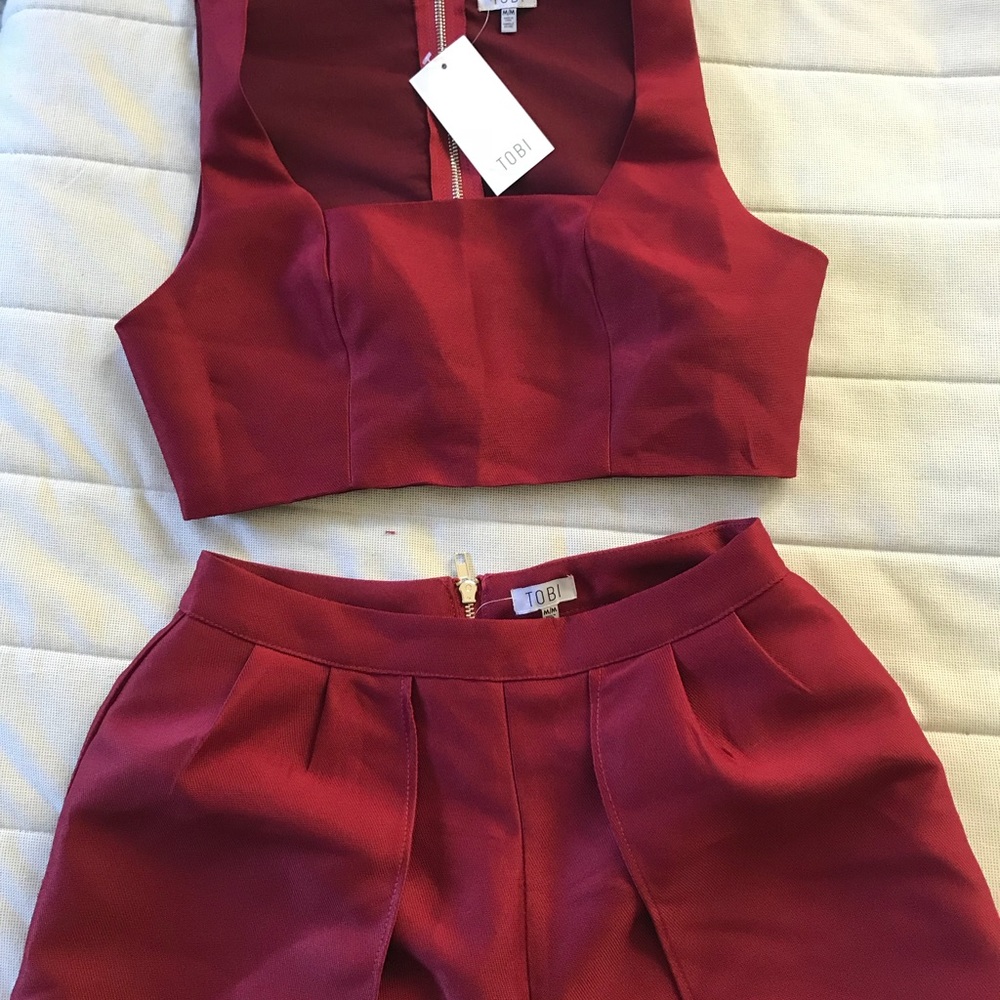Red Two Piece Set
