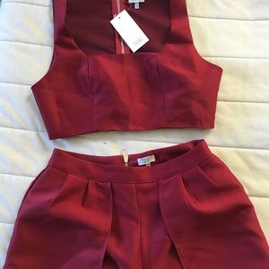 Red Two Piece Set