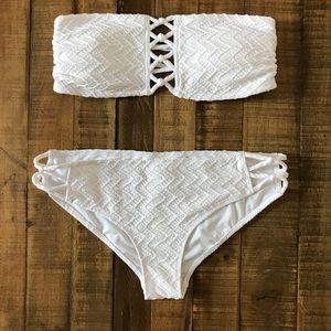 H&M - White Bandeau Bikini