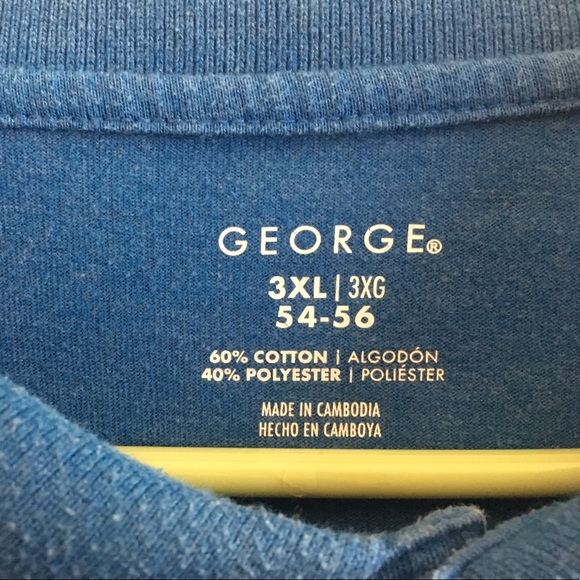 💙George 3XL Blue Pocket TShirt - Picture 3 of 3