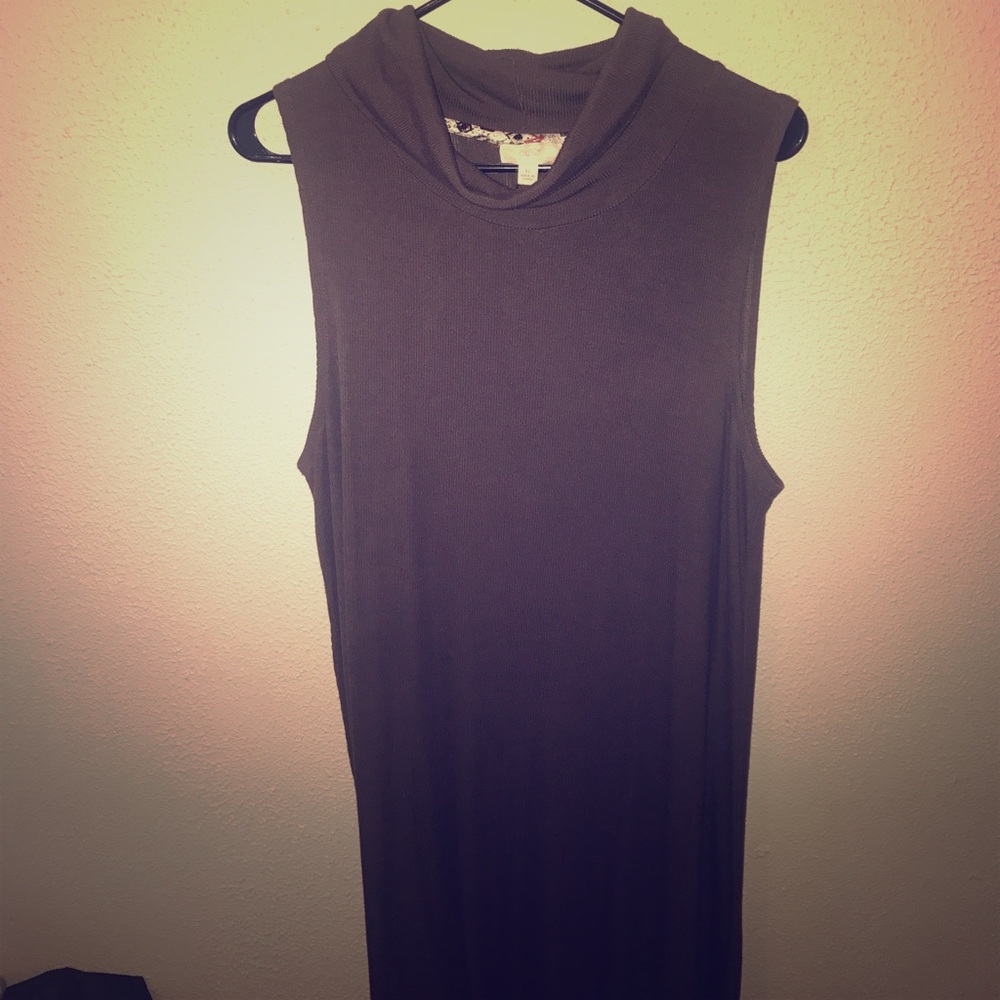 Cupio Cowl Neck Dress- Dark Gray